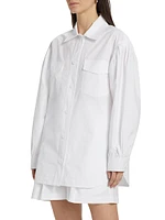 Oversized Cotton Shirt Jacket