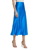 Silk Bias-Cut Midi-Skirt