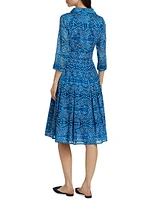 Audrey Dot Cotton Shirtdress