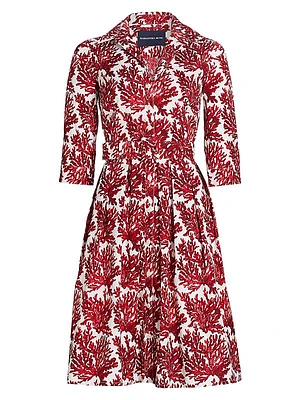 Coral Reef Print Shirtdress