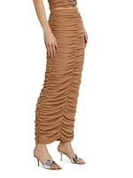 Roma Ruched Maxi Skirt