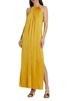 Estere Satin Halter Maxi Dress