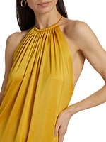 Estere Satin Halter Maxi Dress