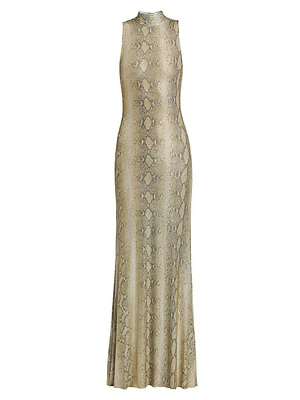 Morrell Python Crystal Maxi Dress