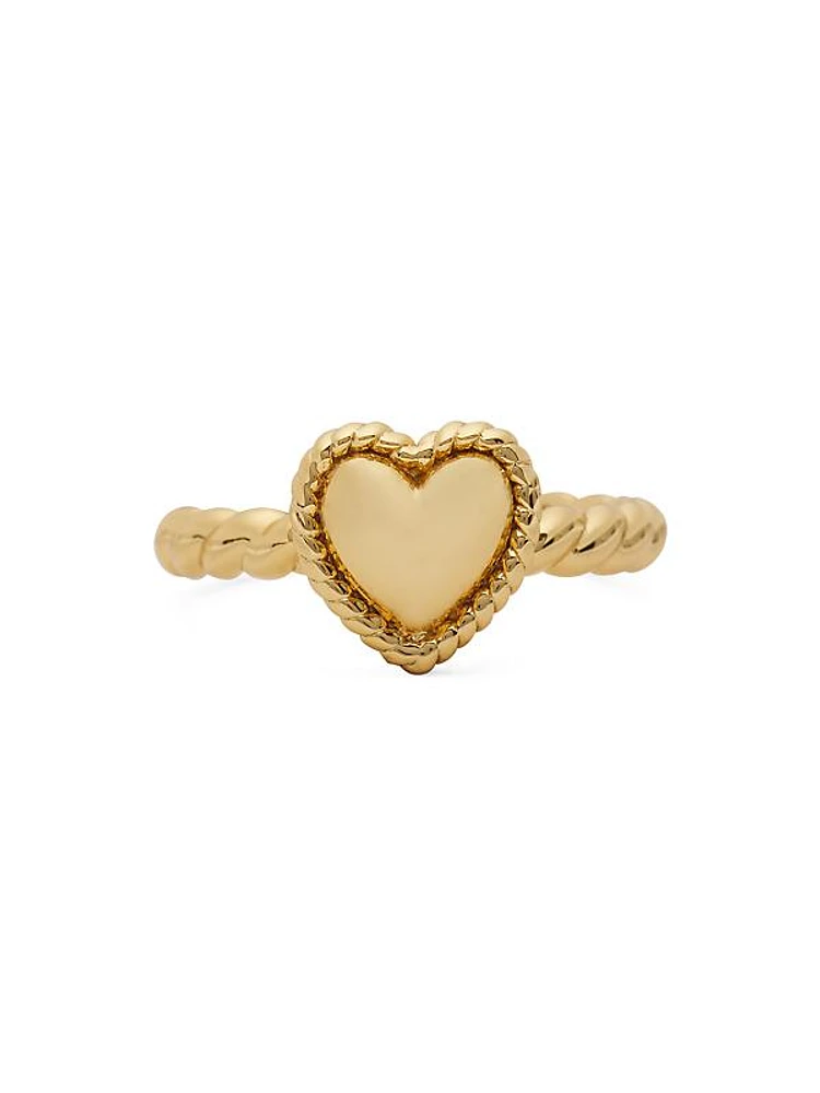 Goldtone Heart Ring