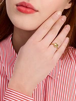 Goldtone Heart Ring