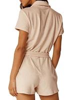 Tropez Tie-Waist Terry Romper