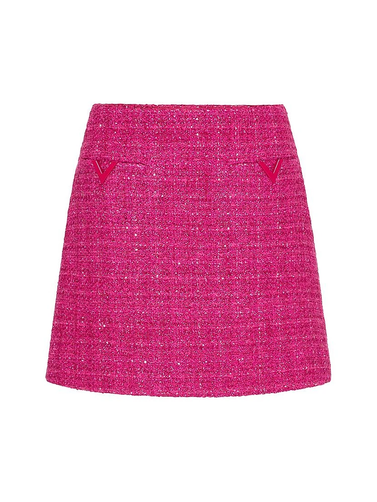 Glaze Tweed Light Mini Skirt