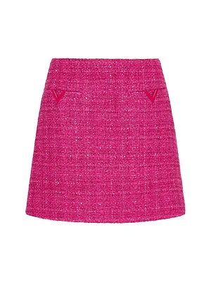 Glaze Tweed Light Mini Skirt