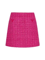 Glaze Tweed Light Mini Skirt