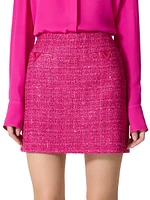 Glaze Tweed Light Mini Skirt