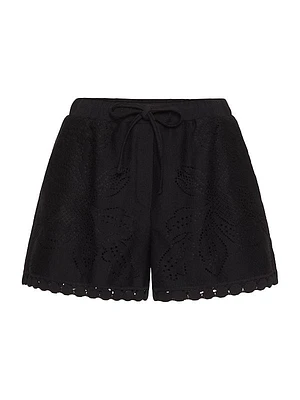 Cotton Guipure Jardin Plat Shorts