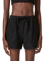 Cotton Guipure Jardin Plat Shorts