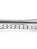 Pavé Crossover Two Row Bracelet 18K White Gold