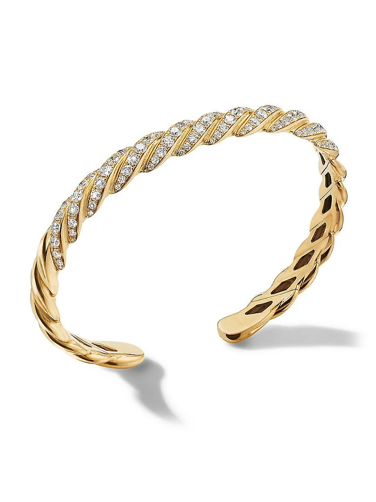 Pavéflex Bracelet 18K Yellow Gold