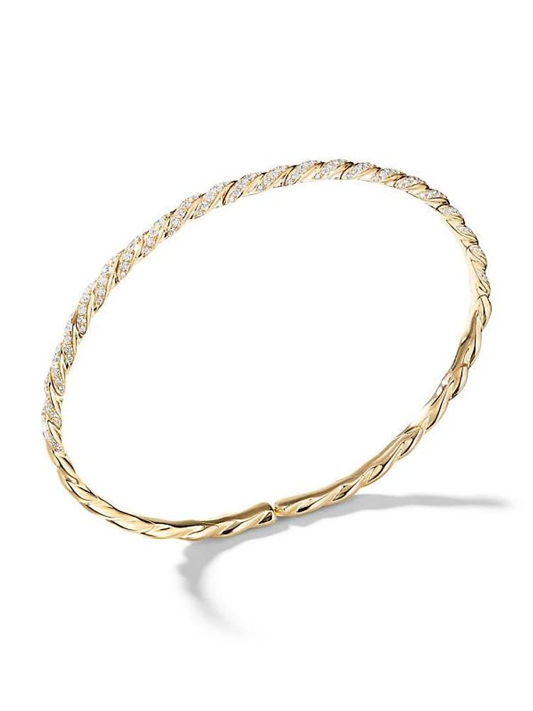 Pavéflex Bracelet In 18K Yellow Gold