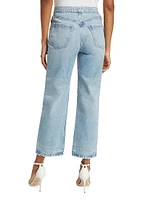 Le Jane Asymmetric Zip Crop Jeans