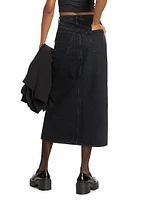 Denim Midi-Skirt