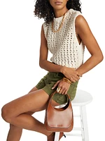 Cotton Crochet Sleeveless Sweater