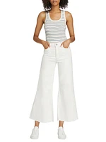 Le Palazzo Crop Wide-Leg Jeans