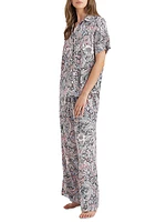 2-Piece Oversized Floral Pajama Set