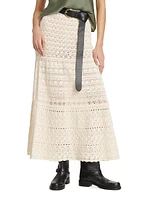 Josh Cotton Crochet Maxi Skirt