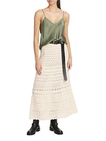 Josh Cotton Crochet Maxi Skirt