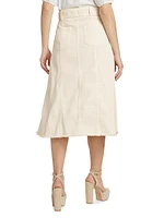 Tinna Tie-Waist A-Line Midi-Skirt