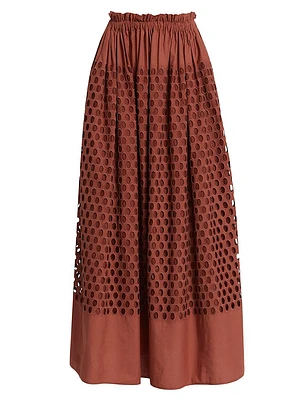 Flora Eyelet Maxi Skirt