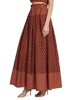 Flora Eyelet Maxi Skirt