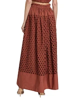 Flora Eyelet Maxi Skirt