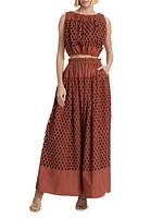 Flora Eyelet Maxi Skirt