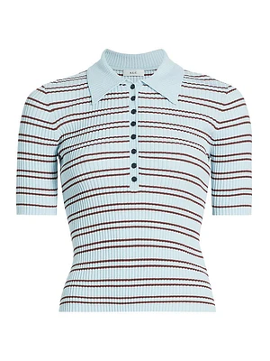 Sydney Striped Knit Polo