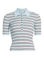 Sydney Striped Knit Polo