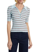 Sydney Striped Knit Polo