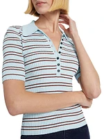 Sydney Striped Knit Polo