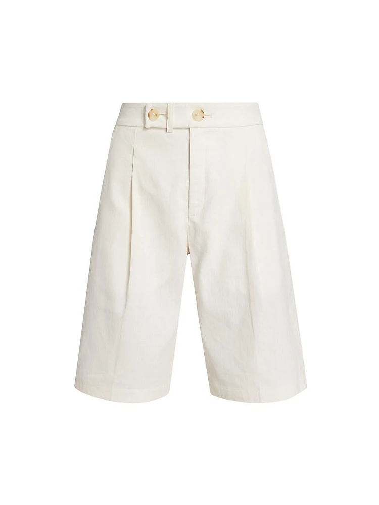 Nico Cotton & Linen Bermuda Shorts