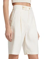 Nico Cotton & Linen Bermuda Shorts