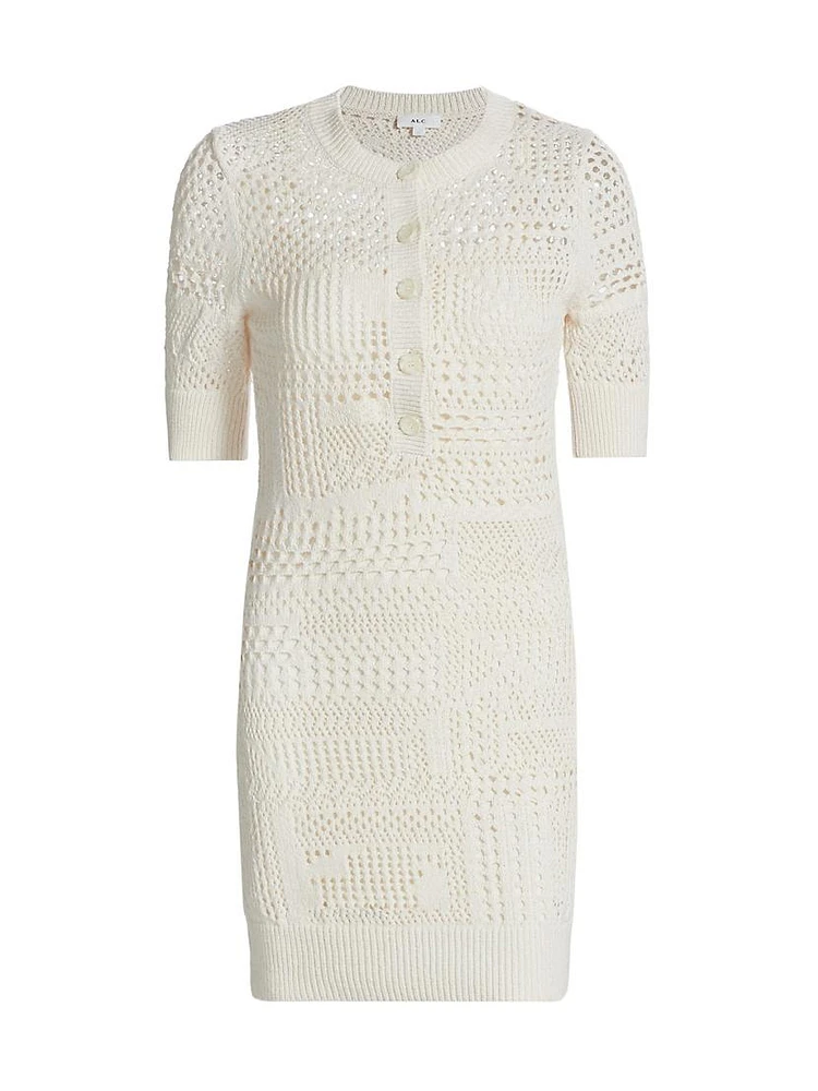 Corinne Knit Cotton-Blend Minidress