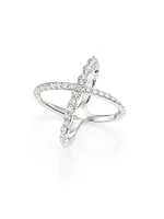 Lorelei 18K White Gold & 0.95-1.05 TCW Diamond Crisscross Ring