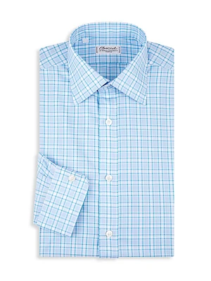 Plaid Cotton Dress Shirt