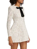 Courtney Blanc Lace Bow Minidress