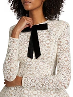 Courtney Blanc Lace Bow Minidress