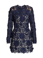 Maia Floral Appliqué Lace Minidress