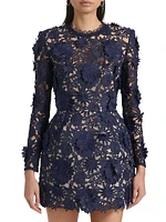 Maia Floral Appliqué Lace Minidress