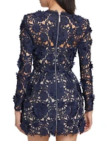 Maia Floral Appliqué Lace Minidress