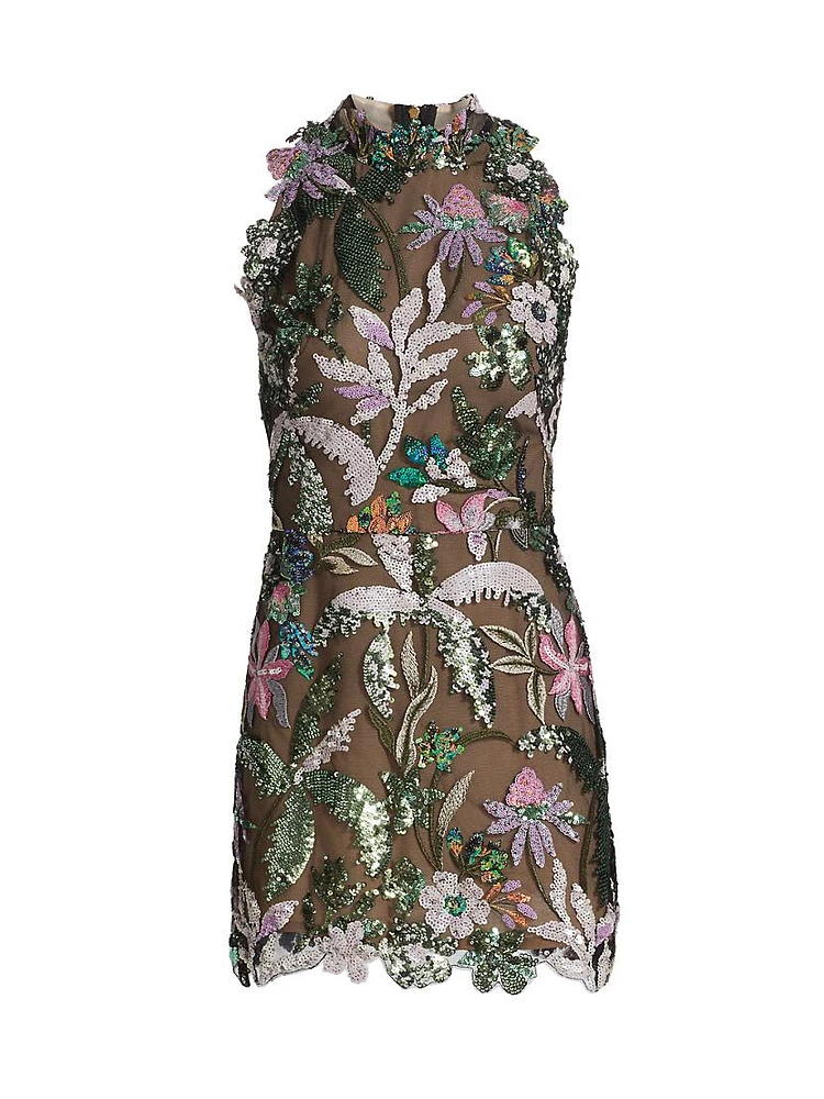 Leona Floral Embroidered Minidress