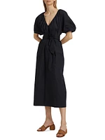 Alora Belted Cocoon Midi-Dress