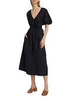 Alora Belted Cocoon Midi-Dress