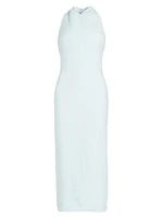 Iris Linen Halterneck Midi-Dress